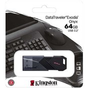 تصویر فلش مموری 64 گیگابایت USB 3.2 کینگستون مدل DataTraveler Exodia Onyx 