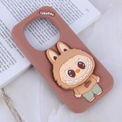 تصویر قاب سیلیکونی شیائومی Redmi Note 14 Pro 4G پاپ سوکت دار طرح Labubu 