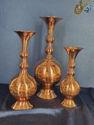 تصویر گلدان مسی طرح دار 