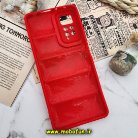 تصویر قاب گوشی Redmi Note 11 Pro 4G Global - Redmi Note 11 Pro 5G Global - Redmi Note 11E Pro 5G شیائومی سیلیکون ژله ای پافر PC زیر بسته محافظ لنز دار قرمز کد 484 