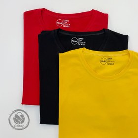 تصویر تی شرت ساده آستین کوتاه زنانه مدل مداد رنگی کد:28-10 
