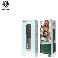 تصویر برس حرارتی صاف کننده مو و ریش گرین لاین Green Lion Cordless Beard and Hair Straightener GNOBLTRMBK 