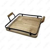 تصویر سینی مربع ونوس مشکی عروس 