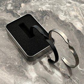 تصویر دستبند استیل بنگل تک گره 