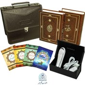 تصویر قلم قرآنی بصیر 64 گیگ بلوتوث دار با قرآن 1208 صفحه‌ای (بسیار درشت‌خط) و 