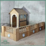 تصویر قلعه شن با کلبه 