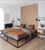 تصویر تخت خواب یک و دو نفره فلزی طرح آتنا 