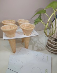 تصویر سینی بستنی قیفی 