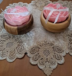 تصویر شمع قندونی چوبی Candle moon 40