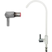 تصویر شیر اهرمی استیل دستگاه تصفیه آب خانگی ا Stainless steel lever valve for household water purifier Stainless steel lever valve for household water purifier