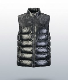 تصویر پافر چرم ترکیبی 