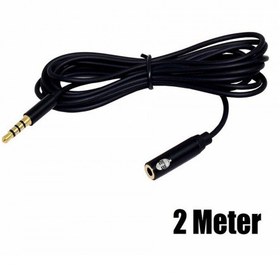 تصویر کابل افزایش طول میکرفون 3 خط 2 متری مدل PK-C214 3.5mm Male to Female Short 4 Poles Audio Extension Cable Adapter