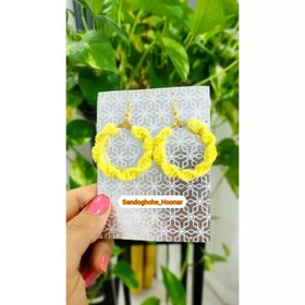 تصویر گوشواره پیچ مکرومه 