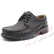 تصویر کفش اداری فرزین مدل سانترال بنددار چرم مردانه 