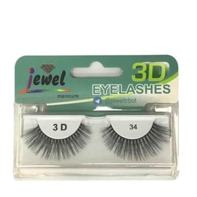 تصویر مژه جفتی جول مدل 3D شماره 34 جول Jewel 3D Eyelashes, No.34 