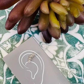 تصویر پیرسینگ نقره عیار ۹۲۵ نگینی 