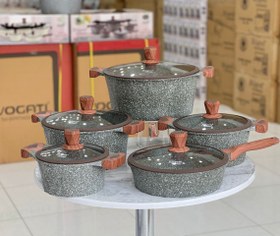 تصویر سرویس قابلمه ۱۰ پارچه روگن مدل RU-7010 Rogen 10 cloth pot service, model RU-7010