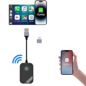 تصویر دانگل وایرلس اپل کارپلی207 آریون تیگو8 سورن پلاس x55 مدل Apple Carplay (اورجینال با گارانتی) 