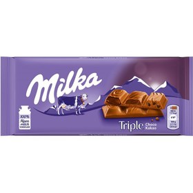 تصویر Milka شکلات شیری تریپل چوکو کاکاو 90 گرمی میلکا 