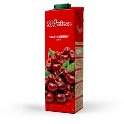 تصویر آبمیوه پاکتی شریسا 1 لیتری با طعم آلبالو - باکس 12 عددی Sherissa 1 liter cherry juice packet - box of 12