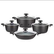 تصویر سرویس قابلمه 8 پارچه عروس مدل کلاسیک خطی 