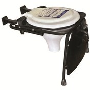 تصویر توالت فرنگی دیواری اتصال پلاستیکی مشکی باقیف تاشو کابوک 