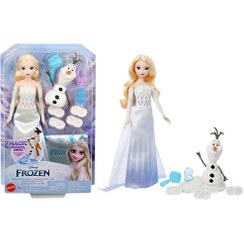 تصویر عروسک السا و اولاف با برف جادویی 