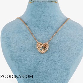 تصویر آویز زنانه قلب طلایی 