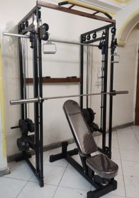 تصویر دستگاه ۴۸ کاره بدنسازی مدل وزنه آزاد 48-function Iranian free weight bodybuilding machine