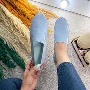 تصویر کفش کالج زنانه شیما مدل حوله ای رنگ آبی 