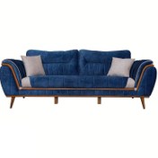 تصویر مبل راحتی 3 نفره دکورابو مدل هرمس کد 2020 کاتن مدل 101780 