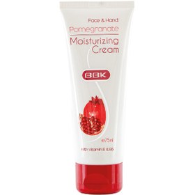 تصویر کرم مرطوب کننده تیوپی با رایحه انار 75میل ب Bbk Pomegranate Face And Hand Moisturizing Cream 75ml