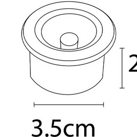 تصویر چراغ پارکتی ۲.۵ سانتی‌متر رسام 