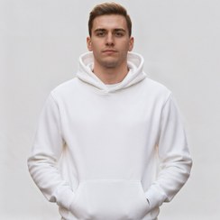 تصویر هودی بیسیک سفید 