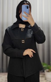 تصویر مانتو پاییزه جنس میله ای - سایز۳:مناسب۴۶،۴۸ 