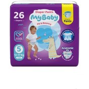 تصویر پوشک مای بیبی شورتی سایز 5 بسته 26 عددی 