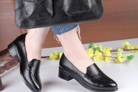 تصویر کفش چرم طبیعی زنانه مجلسی،مهمانی،اداری،روزمره،فقط رنگ مشکی وفقط سایز۳۹و۴۰ 