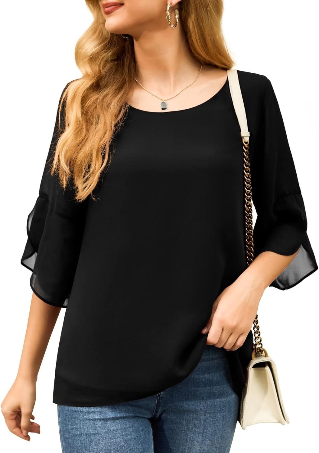 Black hotsell chiffon shirt