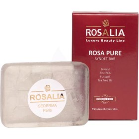 تصویر پن مدل Rosa Pure مناسب پوست چرب حجم 100 گرم رزالیا ا Rosalia Rosa Pure Syndet Bar 100g Rosalia Rosa Pure Syndet Bar 100g