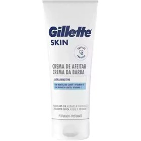 تصویر کرم اصلاح صورت کلمبیایی مردانه ژیلت Gillette مدل Sensitive Shaving مناسب پوست حساس 175 ميل 