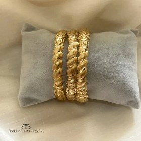 تصویر النگو فیوژن طلاروس اصل مدل گل 