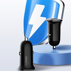 تصویر شارژر فندکی الدینیو مدل C105 توان ۳۰ وات فست شارژ 