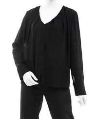 تصویر شومیز زنانه مشکی سرژه Serge کد 207351 