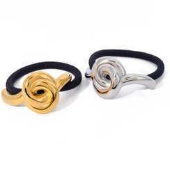 تصویر کش مو استیل طرح گره 