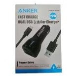 تصویر شارژر فندکی دو پورت انکر مدل A501 