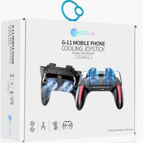 تصویر دسته بازی با فن خنک کننده کوتتسی Coteetci G-11 dual fan cooling gamepad CS8813 Coteetci G-11 dual fan cooling gamepad CS8813 (plug-in)