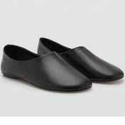 تصویر بابیت زنانه کفش های چرمی با کف صاف MANGO 