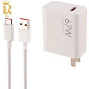 تصویر شارژر اصلی ۶۷ وات شیائومی - کلگی دوپین آمریکا + کابل xiaomi original charger 67W