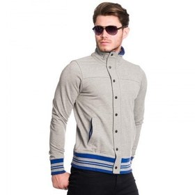 تصویر ژاکت مردانه طوسی آبی بنز 