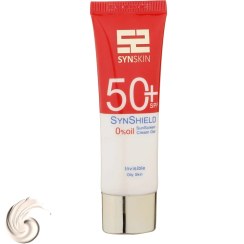 تصویر ژل کرم ضدآفتاب بدون رنگ ساین‌اسکین، با SPF50، مدل SynShield، محافظ UVB، مناسب پوست‌های چرب، حجم 50 میلی‌لیتر 